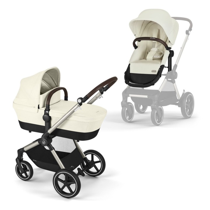 Carrinho Eos Lux 2 em 1 da Cybex - Seashell Beige