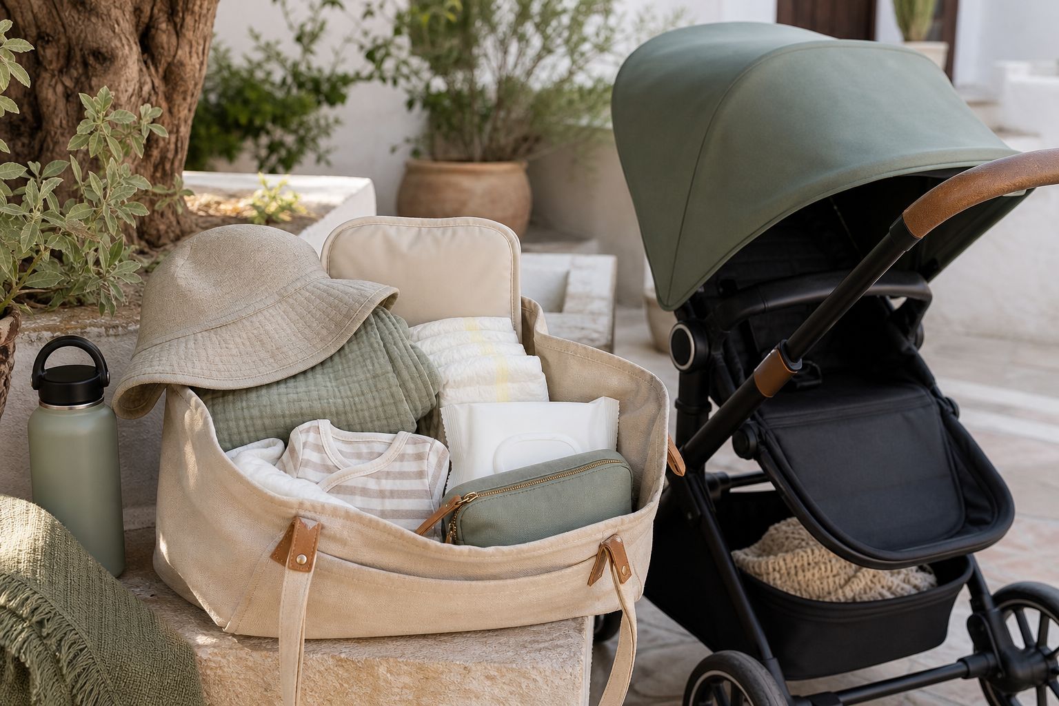 Qué llevar en el bolso del carrito en verano: checklist práctico