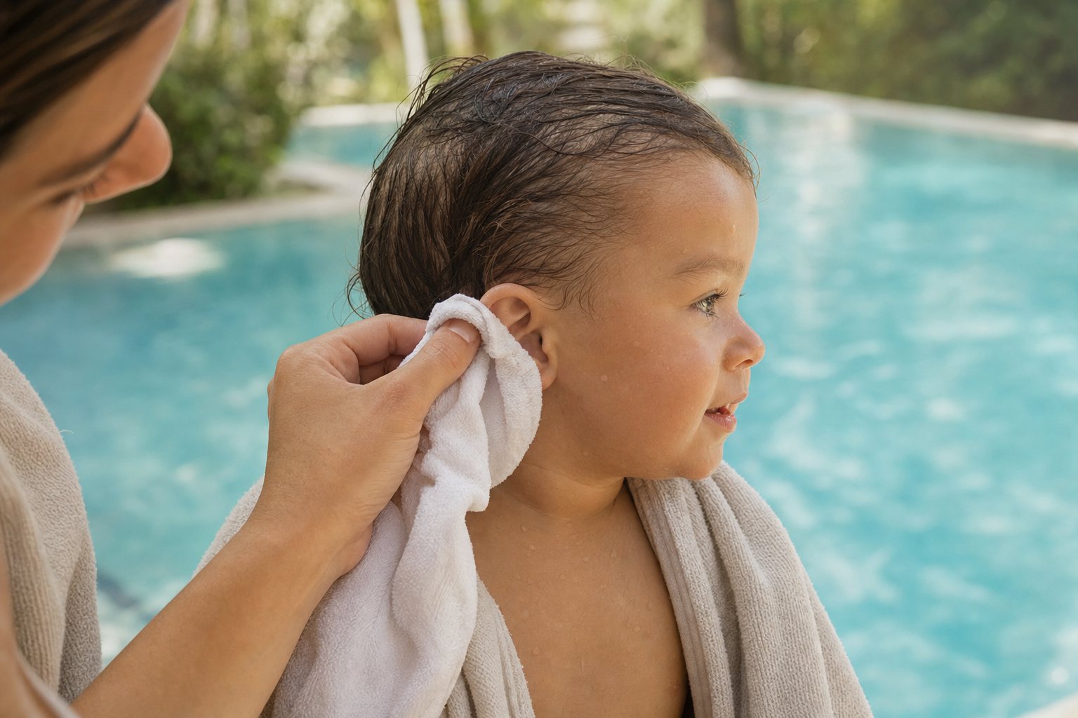 Otitis y piscina en bebés: agua en los oídos, señales y cuándo consultar