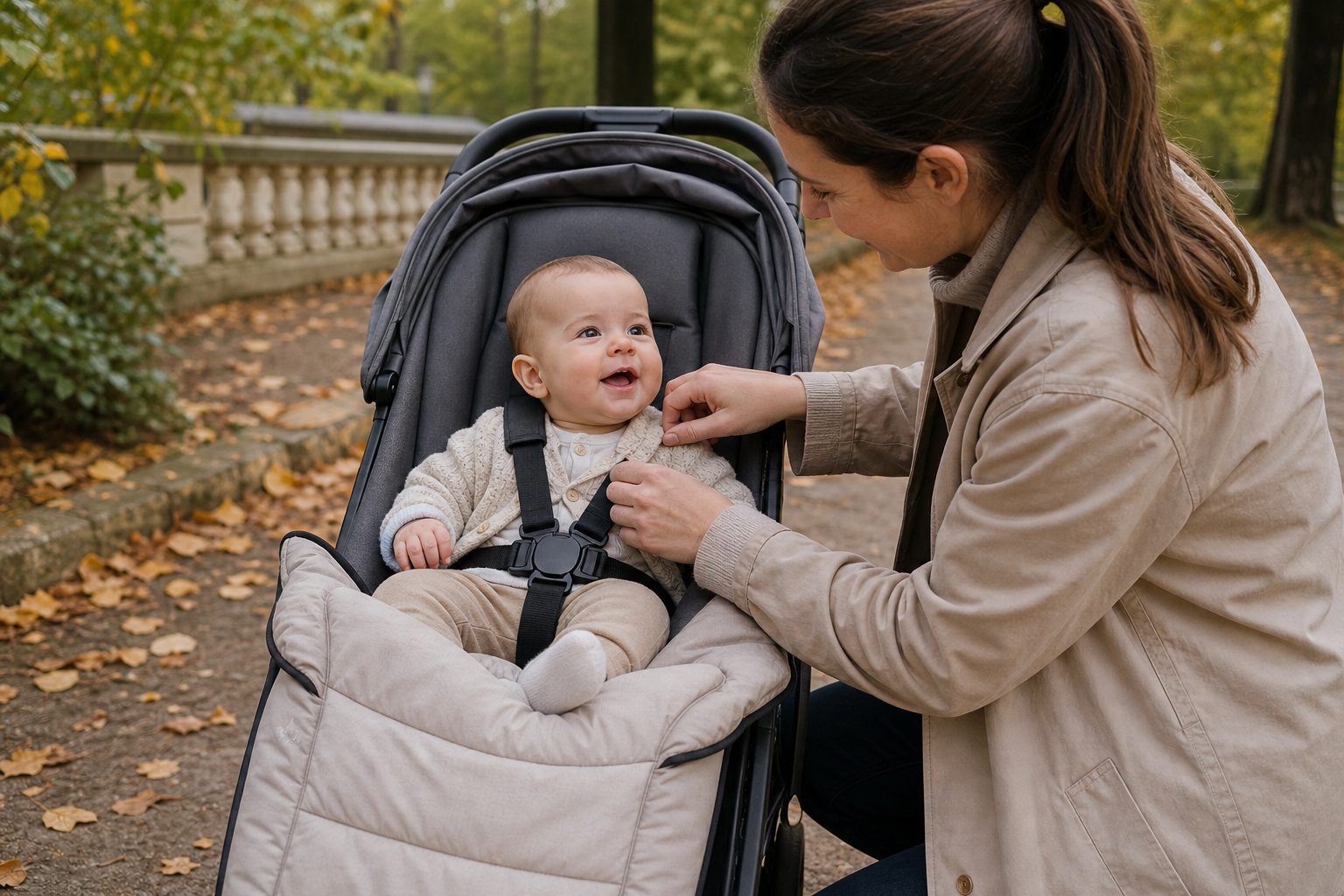 Como vestir um bebé no outono: camadas, sono, carrinho e saco